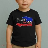 Happy Haitian Flag Day Cool Haiti Flag Map Haitian Pride Toddler T-Shirt thumb 2