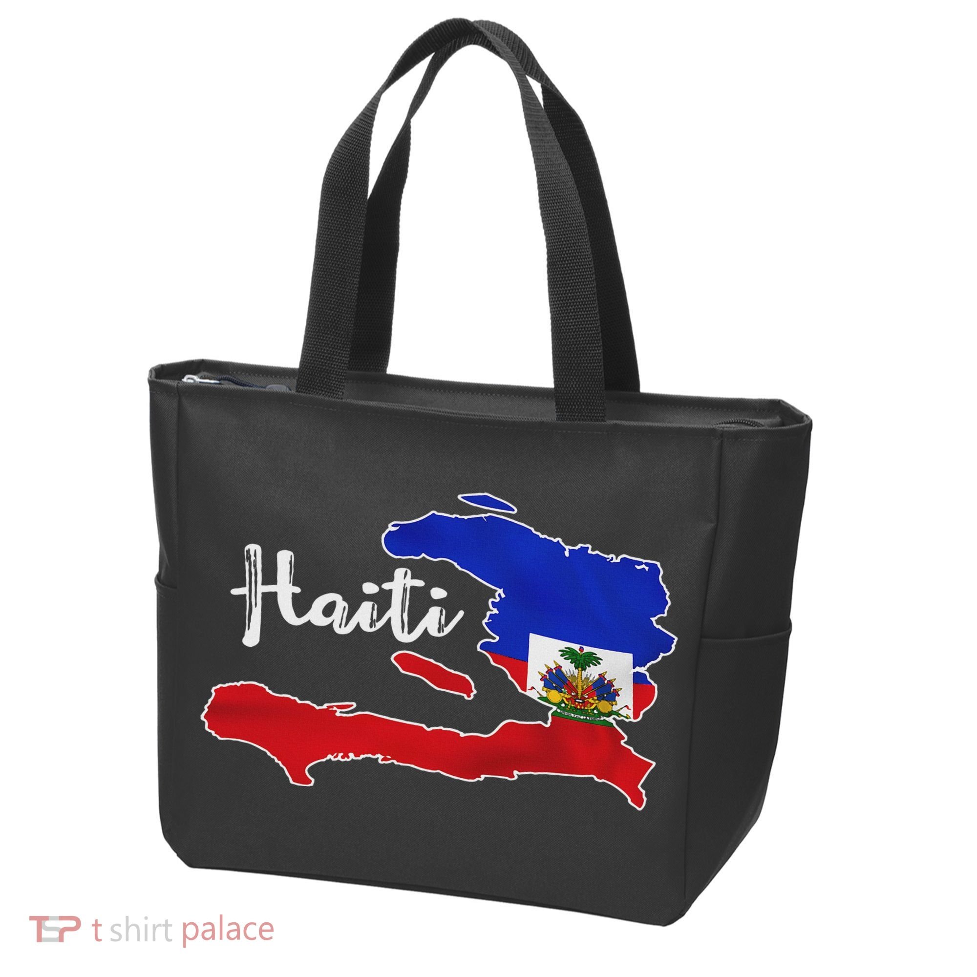 Happy Haitian Flag Day Cool Haiti Flag Map Haitian Pride Tote Bag