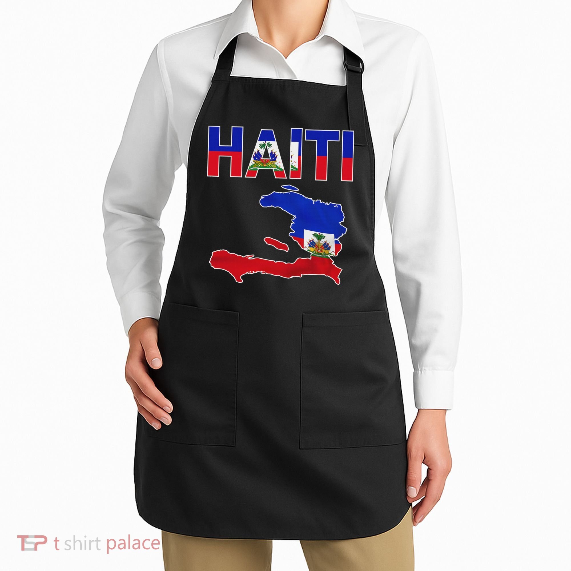Happy Haitian Flag Day Cool Haiti Flag Map Haitian Pride Apron
