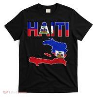 Happy Haitian Flag Day Cool Haiti Flag Map Haitian Pride T-Shirt thumb 0