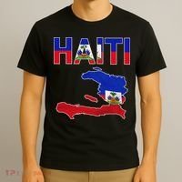 Happy Haitian Flag Day Cool Haiti Flag Map Haitian Pride T-Shirt thumb 3
