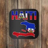 Happy Haitian Flag Day Cool Haiti Flag Map Haitian Pride Coaster thumb 0
