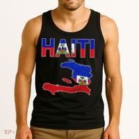 Happy Haitian Flag Day Cool Haiti Flag Map Haitian Pride Tank Top thumb 3