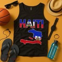 Happy Haitian Flag Day Cool Haiti Flag Map Haitian Pride Tank Top thumb 4