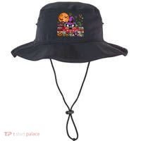 Happy Halloween Firefighter Pumpkin Fire Truck Witch Ghost Bucket Hat thumb 0