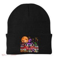 Happy Halloween Firefighter Pumpkin Fire Truck Witch Ghost Beanie thumb 0