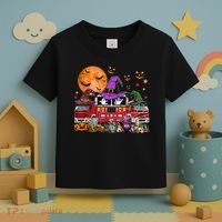 Happy Halloween Firefighter Pumpkin Fire Truck Witch Ghost Toddler T-Shirt thumb 3