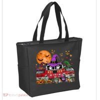 Happy Halloween Firefighter Pumpkin Fire Truck Witch Ghost Tote Bag thumb 2
