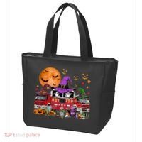 Happy Halloween Firefighter Pumpkin Fire Truck Witch Ghost Tote Bag thumb 3