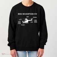 How Helicopters Fly Funny Helicopter Pilot Women's Sweatshirt thumb 0