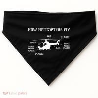 How Helicopters Fly Funny Helicopter Pilot USA-Made Doggie Bandana thumb 0