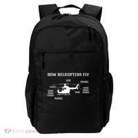 How Helicopters Fly Funny Helicopter Pilot Backpack thumb 0