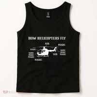 How Helicopters Fly Funny Helicopter Pilot Tank Top thumb 2