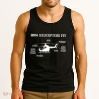 How Helicopters Fly Funny Helicopter Pilot Tank Top thumb 3