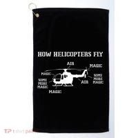 How Helicopters Fly Funny Helicopter Pilot Golf Towel thumb 0