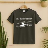 How Helicopters Fly Funny Helicopter Pilot T-Shirt thumb 2
