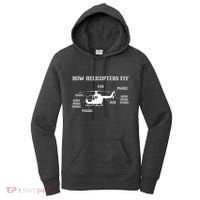 How Helicopters Fly Funny Helicopter Pilot Women's Hoodie thumb 0