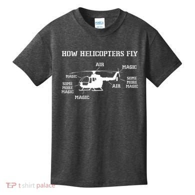 How Helicopters Fly Funny Helicopter Pilot Kids T-Shirt