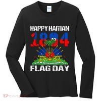 Happy Haitian Flag Day Haiti Flag Pride 1804 Women's Long Sleeve Shirt thumb 0