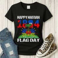 Happy Haitian Flag Day Haiti Flag Pride 1804 Women's T-Shirt thumb 3