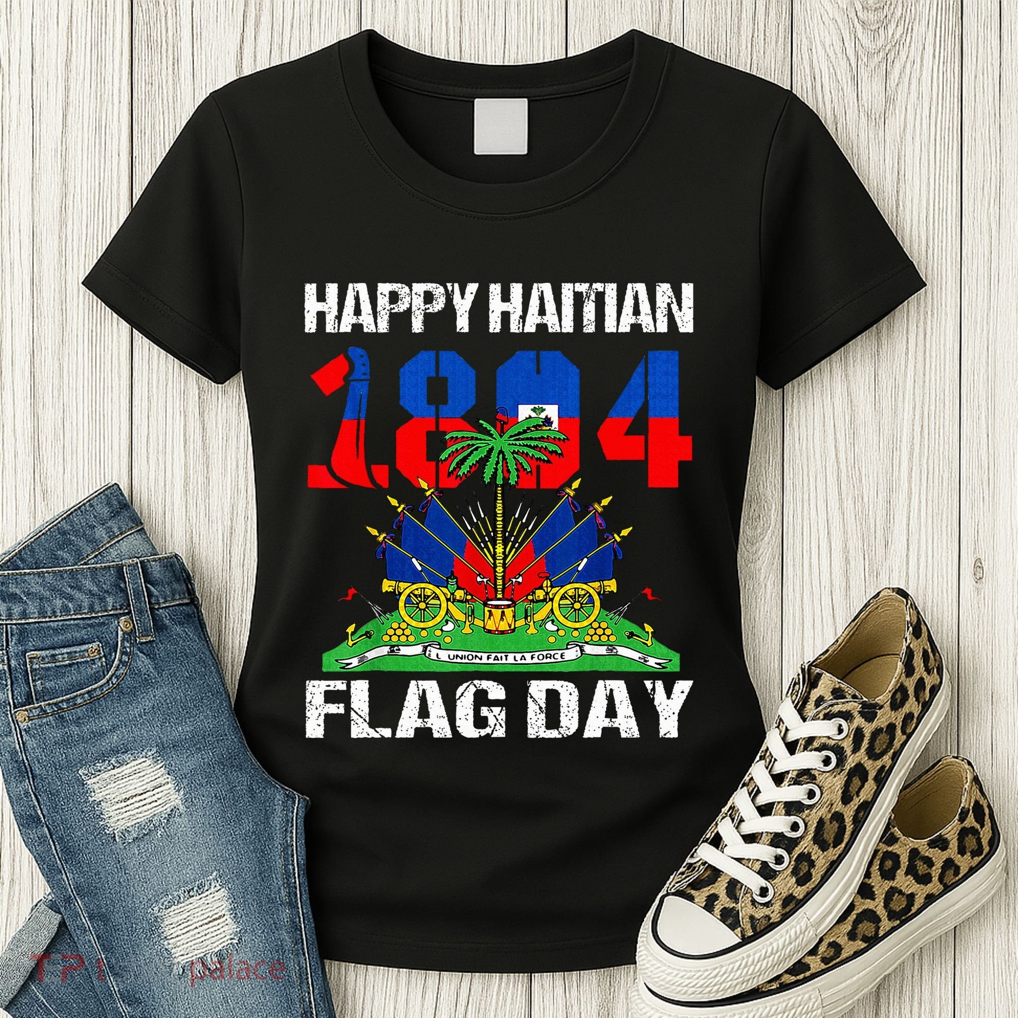 Happy Haitian Flag Day Haiti Flag Pride 1804 Women's T-Shirt