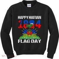 Happy Haitian Flag Day Haiti Flag Pride 1804 Kids Sweatshirt thumb 0