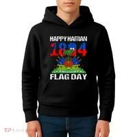 Happy Haitian Flag Day Haiti Flag Pride 1804 Kids Hoodie thumb 4