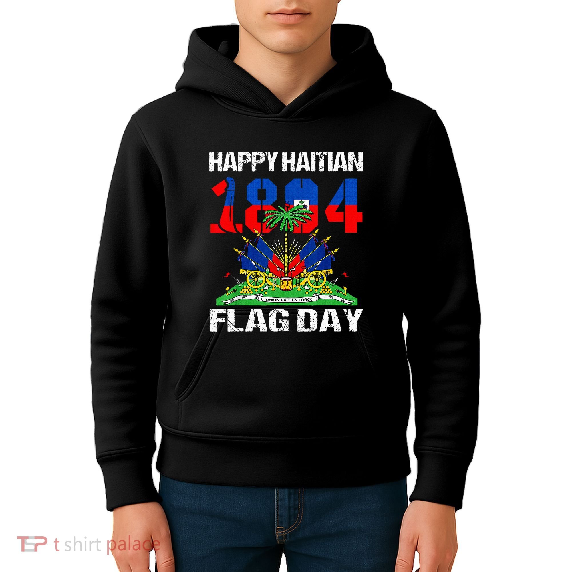Happy Haitian Flag Day Haiti Flag Pride 1804 Kids Hoodie