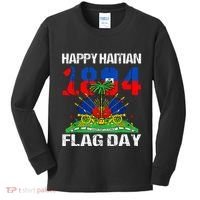 Happy Haitian Flag Day Haiti Flag Pride 1804 Kids Long Sleeve Shirt thumb 0