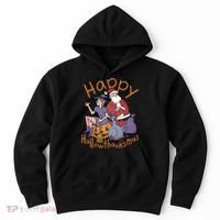 Happy Hallowthanksmas Funny Holiday Hoodie thumb 0