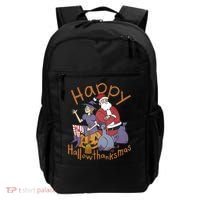 Happy Hallowthanksmas Funny Holiday Backpack thumb 0