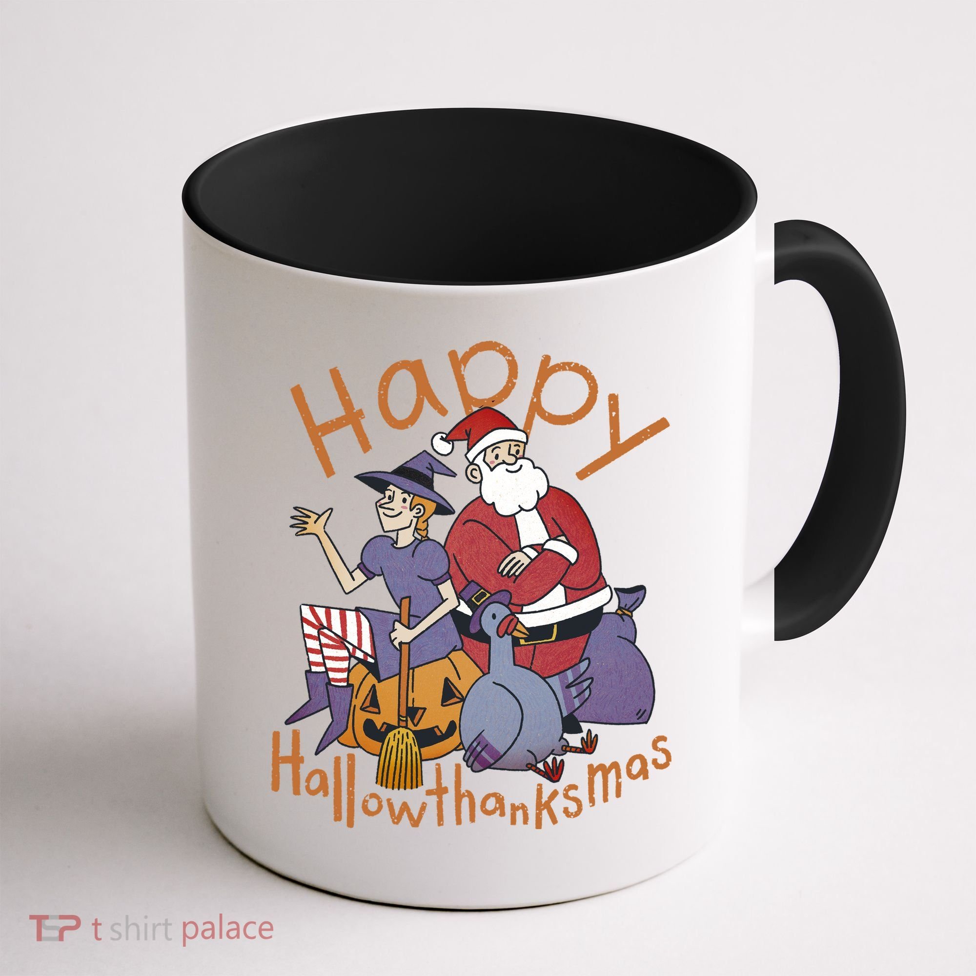 Happy Hallowthanksmas Funny Holiday Coffee Mug