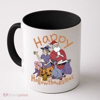 Happy Hallowthanksmas Funny Holiday Coffee Mug thumb 0