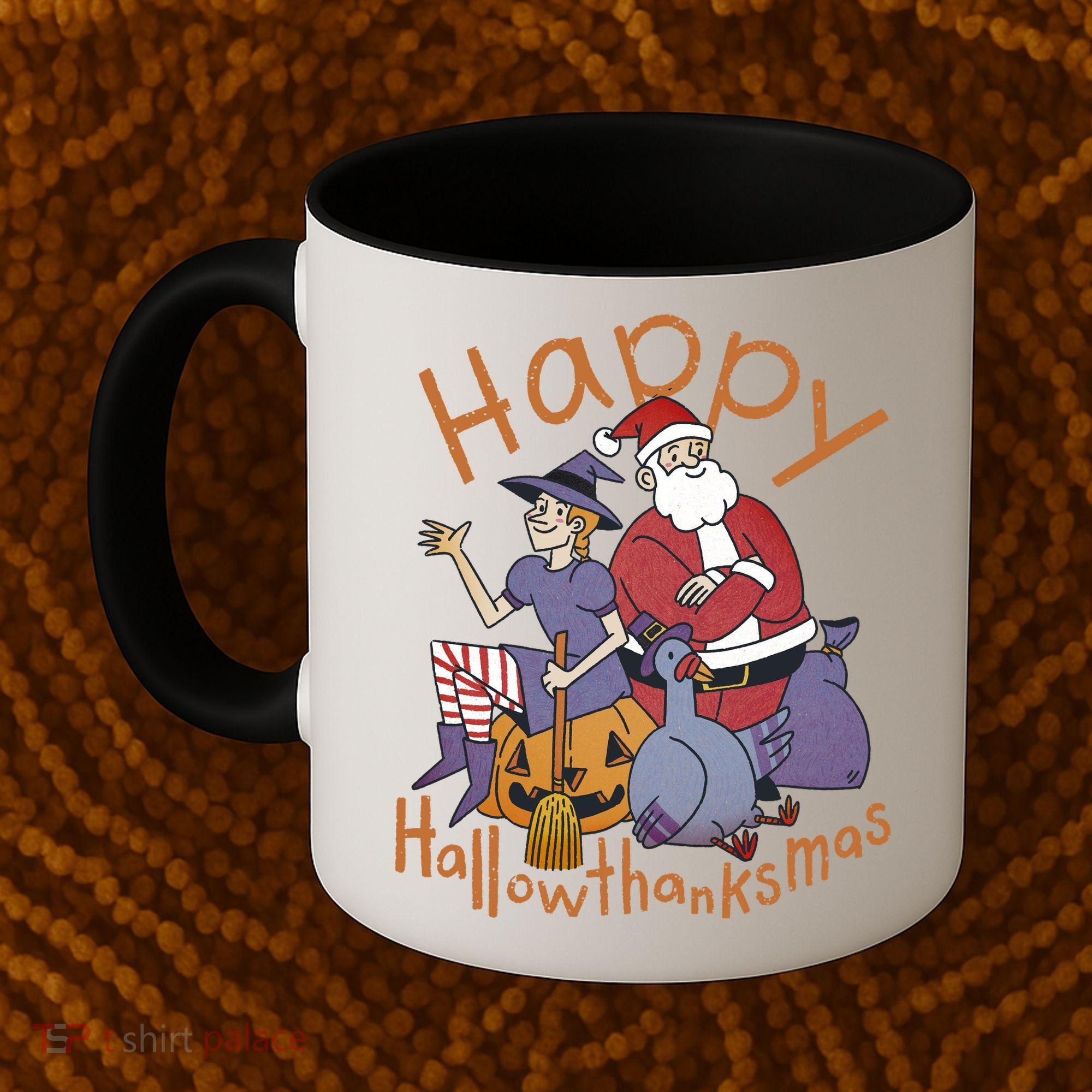 Happy Hallowthanksmas Funny Holiday Coffee Mug