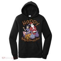 Happy Hallowthanksmas Funny Holiday Women's Hoodie thumb 0