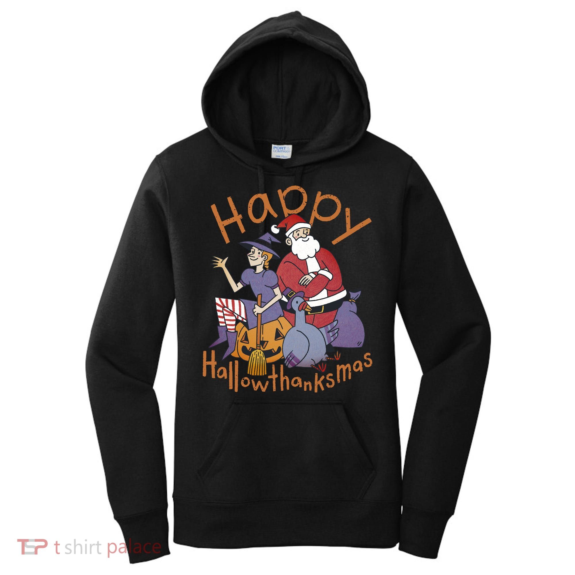 Happy Hallowthanksmas Funny Holiday Women's Hoodie