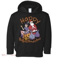 Happy Hallowthanksmas Funny Holiday Toddler Hoodie thumb 0