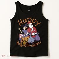 Happy Hallowthanksmas Funny Holiday Tank Top thumb 2