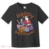 Happy Hallowthanksmas Funny Holiday Toddler T-Shirt thumb 0