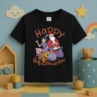 Happy Hallowthanksmas Funny Holiday Toddler T-Shirt thumb 3