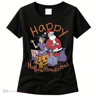 Happy Hallowthanksmas Funny Holiday Women's T-Shirt