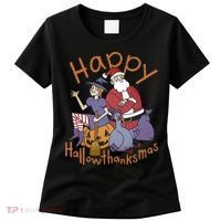 Happy Hallowthanksmas Funny Holiday Women's T-Shirt thumb 0