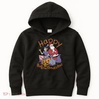 Happy Hallowthanksmas Funny Holiday Kids Hoodie thumb 0