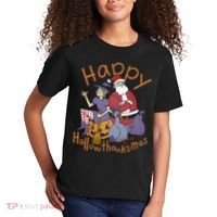 Happy Hallowthanksmas Funny Holiday Kids T-Shirt thumb 2
