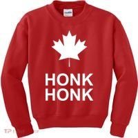 Honk Honk Freedom Convoy Support Truckers Kids Sweatshirt thumb 0
