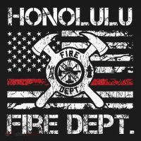 Honolulu Hawaii Fire Department Thin Red Line Fireman Apron thumb 3