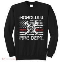 Honolulu Hawaii Fire Department Thin Red Line Fireman Sweatshirt thumb 0