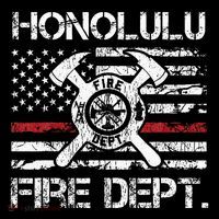 Honolulu Hawaii Fire Department Thin Red Line Fireman Coaster thumb 2