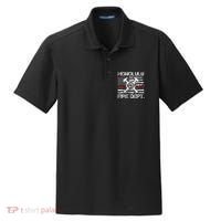 Honolulu Hawaii Fire Department Thin Red Line Fireman Dry Zone Grid Polo thumb 0