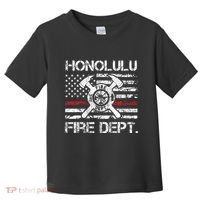 Honolulu Hawaii Fire Department Thin Red Line Fireman Toddler T-Shirt thumb 0